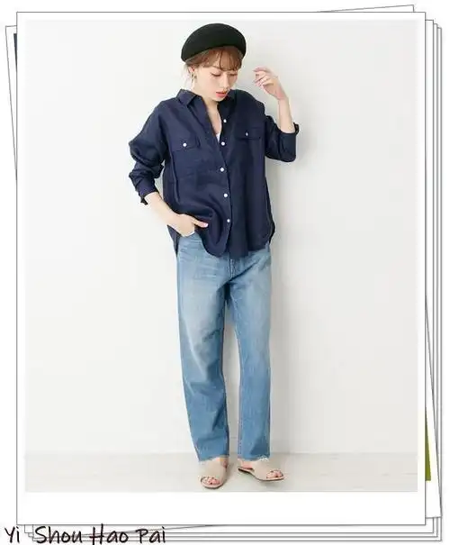 亚麻衬衫的早秋搭配15例,也许有你喜欢的look