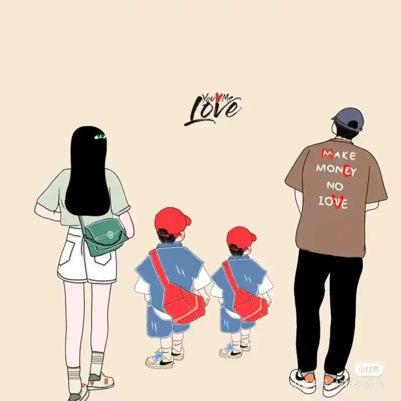 全家福卡通头像 2012-2023一起携手11年,两个儿子 - 抖音