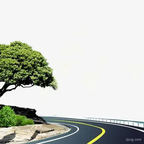 转弯公路png素材透明免抠图片动植人物