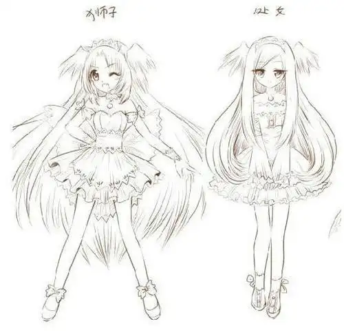 简笔画 手绘 线稿 500275给我几张好看的十二星座女漫画人物图片像