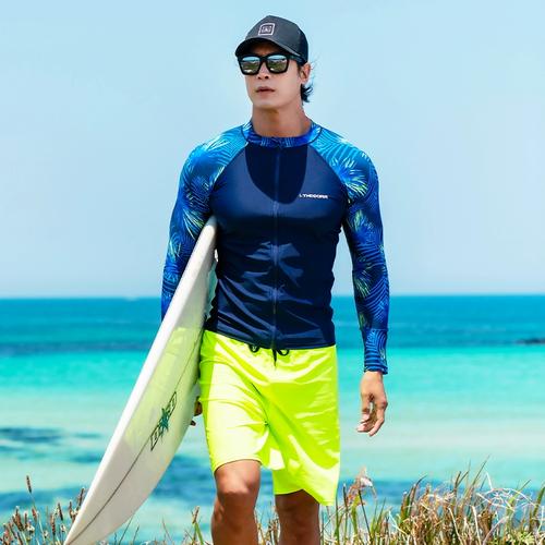 分体游泳衣男款潜水服防晒速干冲浪服上衣温泉全身水母衣泳衣套装