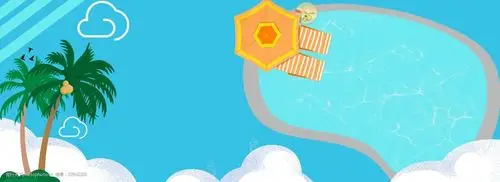 夏天夏季清新海报卡通海报背景