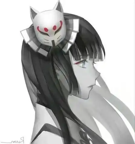 戴上面具的我看不清面具后面的是谁戴面具的女生动漫头像