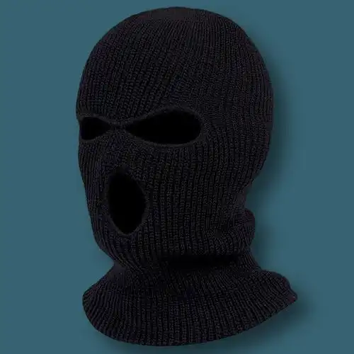 叙利亚悍匪头套巴拉克拉法帽 痞幼搞怪装逼社交牛逼症头套三孔帽 黄色