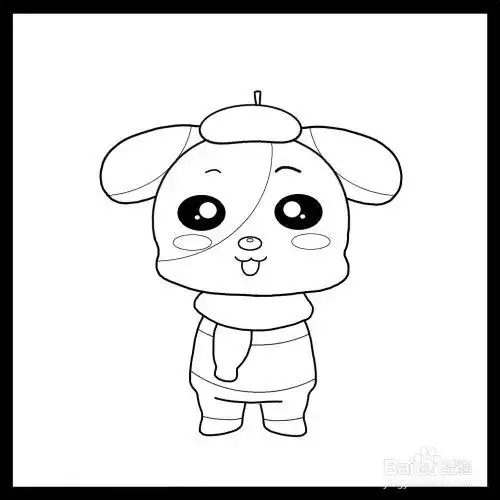 酷狗小狗简笔画