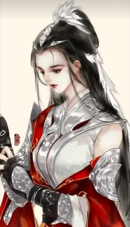 出单动漫古风拿剑女孩图