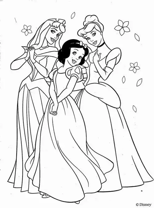 公主涂色画3(直接打印)