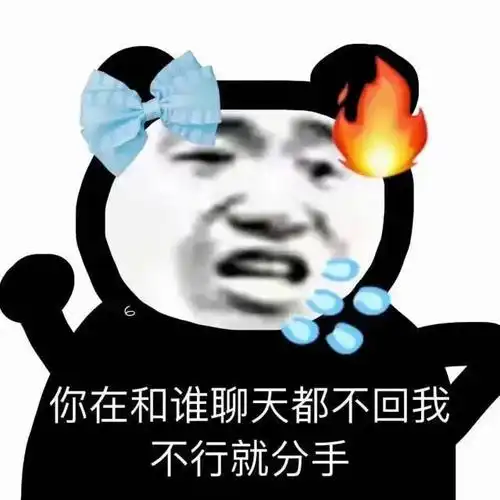 你在和谁聊天都不回我不行就分手分手聊天不回表情