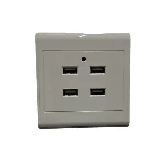 86型usb插座面板明装四孔usb充电插座暗装而四孔220v低压36v转5v