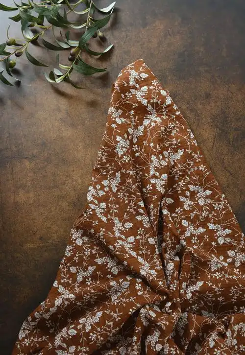 【古香】水洗棉麻面料 夏款时装服装衬衫连衣裙长袍复古碎花布料