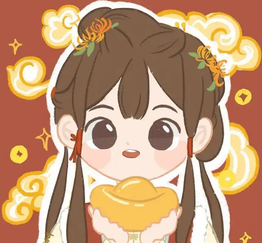 新年卡通头像#头像#[2021][鲜花][喜庆]