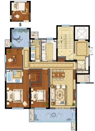 常州四居室户型图装修样板间