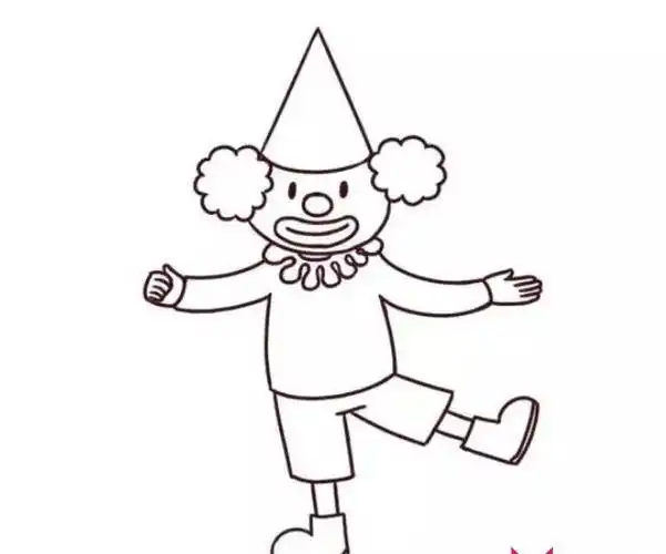 幼儿绘画小丑简笔画