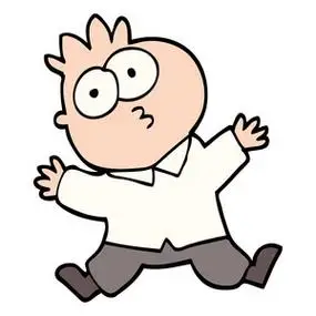 手绘涂鸦风格卡通搞笑办公室男照片