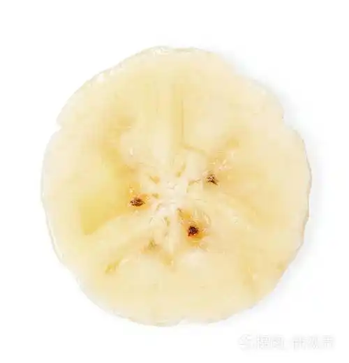 切片香蕉分离白色与剪裁路径
