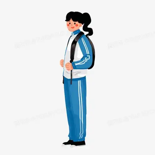 《卡通风穿校服的高中女生元素》,由迷南文化传媒(上海)有限公司设计