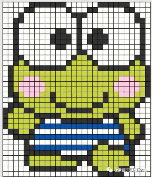 拼豆小青蛙拼豆图纸分享