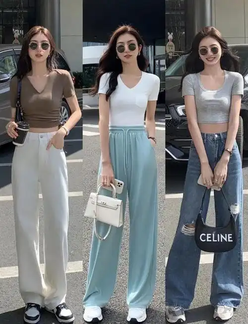 长款t恤怎么搭配下装好看,长款t恤女装怎么搭配("t恤 长裤"才是夏季