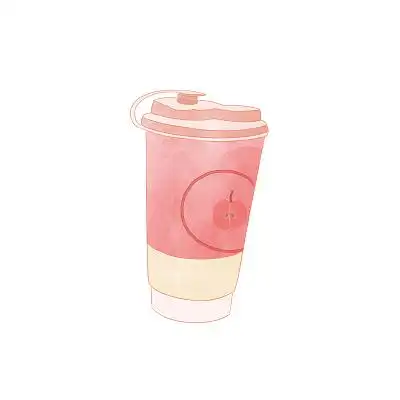 苹果奶茶卡通奶茶杯粉色杯珍珠奶茶png素材奶茶杯元素