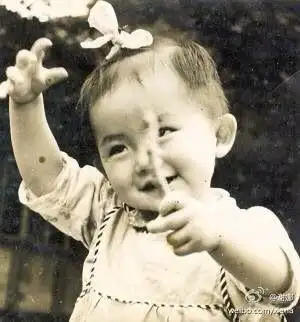谢娜曝童年萌照:冲天辫喜感可爱(图)
