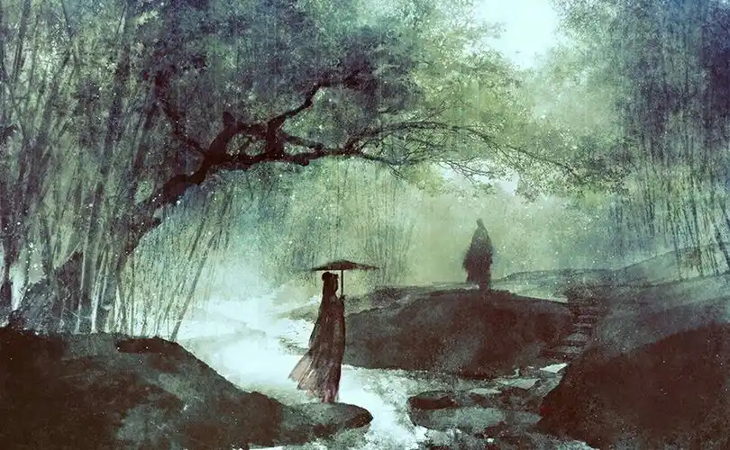 【古风】竹林晚风,一纸相送.