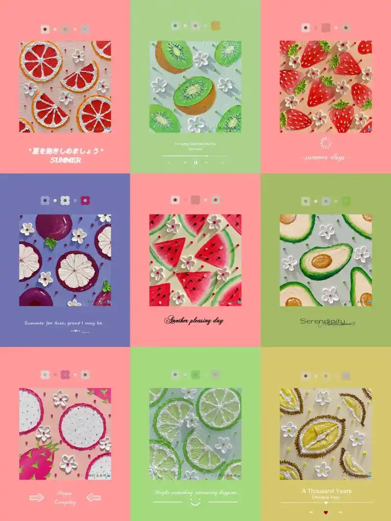 油画棒水果壁纸分享～#手机壁纸 #油画棒 #油画棒水果#手工 - 抖音