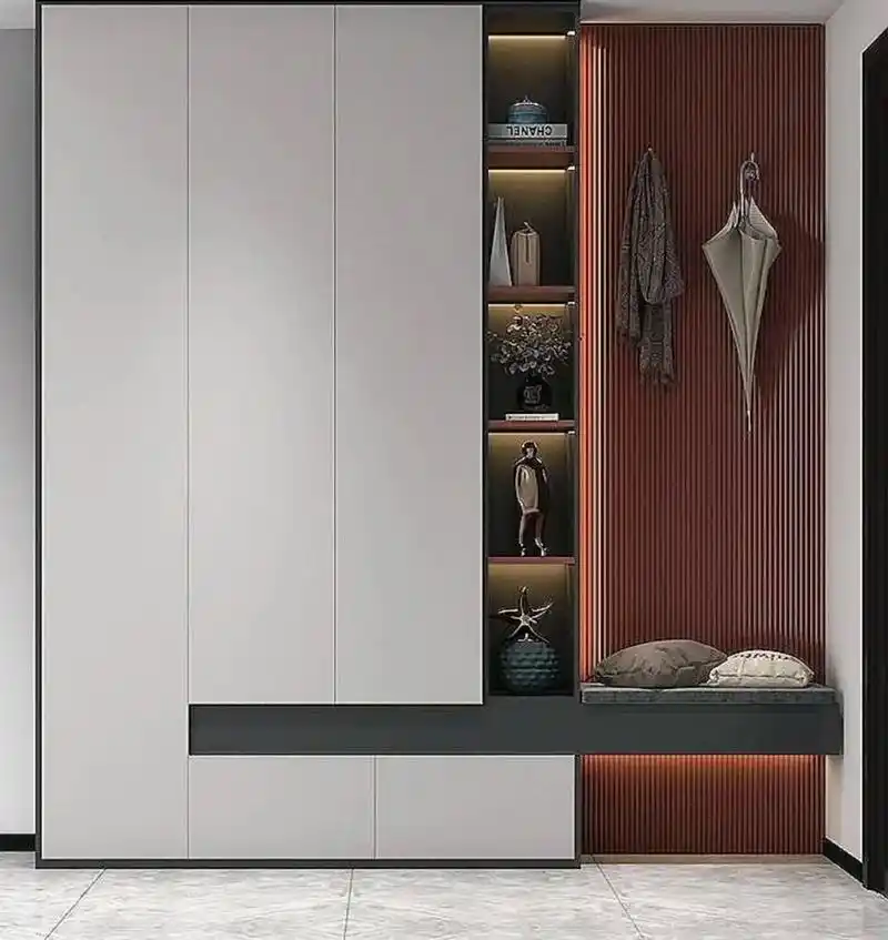 2023最新创意鞋柜 进门玄关柜定制.沈阳全屋定制工厂pet - 抖音