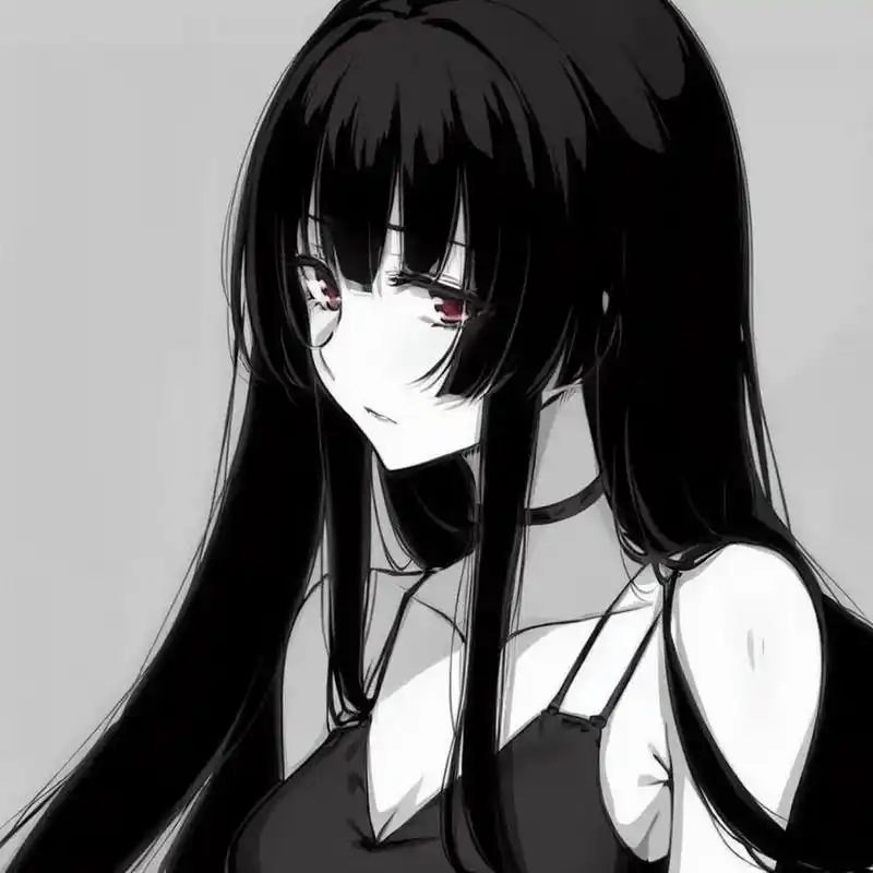 黑白女漫头像 甜御