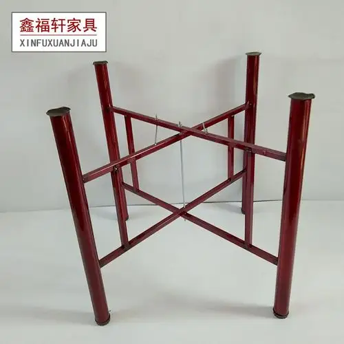 钢木家具生产厂家定制十字架桌腿简易折叠桌农村红白喜事专用