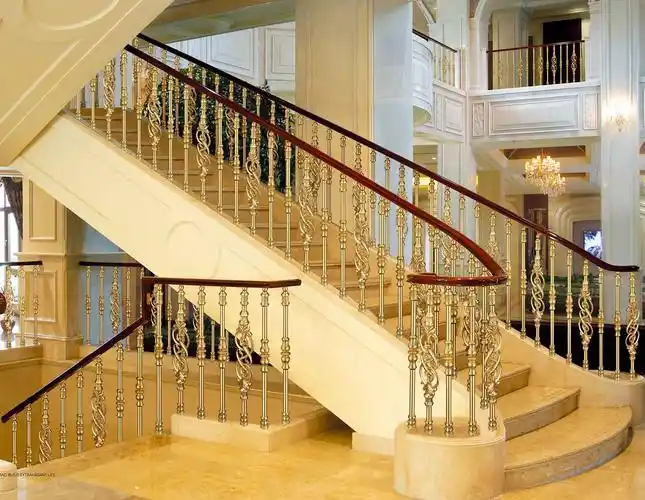 b007仙湖山庄/楼梯护栏/金属楼梯/别墅楼梯护栏