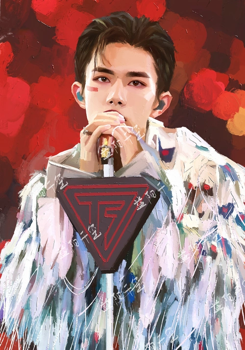 油画板绘易烊千玺1