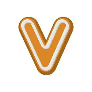 字母 v 姜饼.薄荷蜂蜜蛋糕字体.饼干 alphab照片