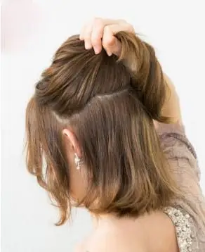短卷发怎么扎好看:2款简单精致短卷发扎法倍抢眼
