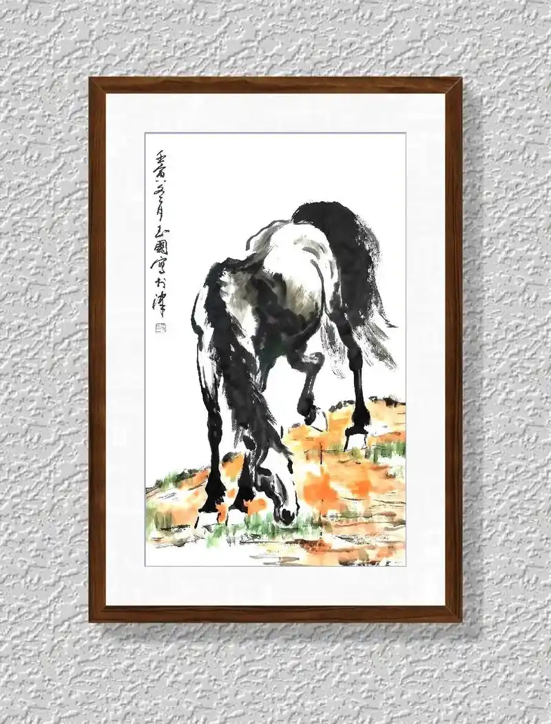 骏马图.#国画#水墨写意 #马#骏马#想画就画 @抖音小助手 - 抖音