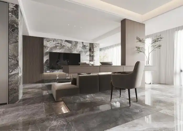 大平层,全国设计 独立设计师 豪宅大平层 高级灰 客厅 私宅设计