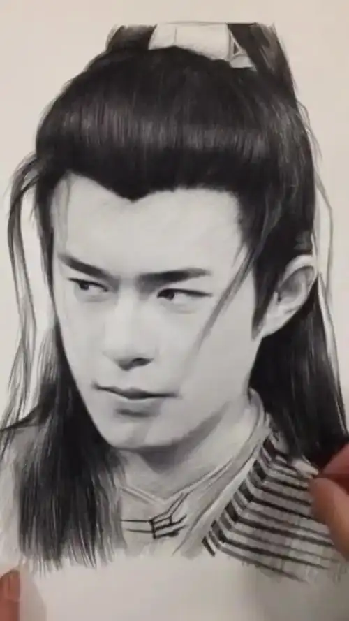 手绘古天乐版杨过,年轻时候真是盛世美颜,当然现在也不