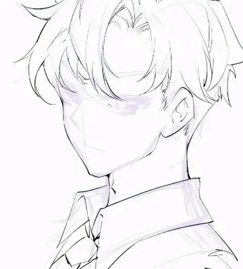 动漫男生这样画太简单了吧不是有手就行吗