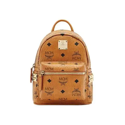 香港直邮mcm女包stark系列logo印花侧边铆钉女士包袋