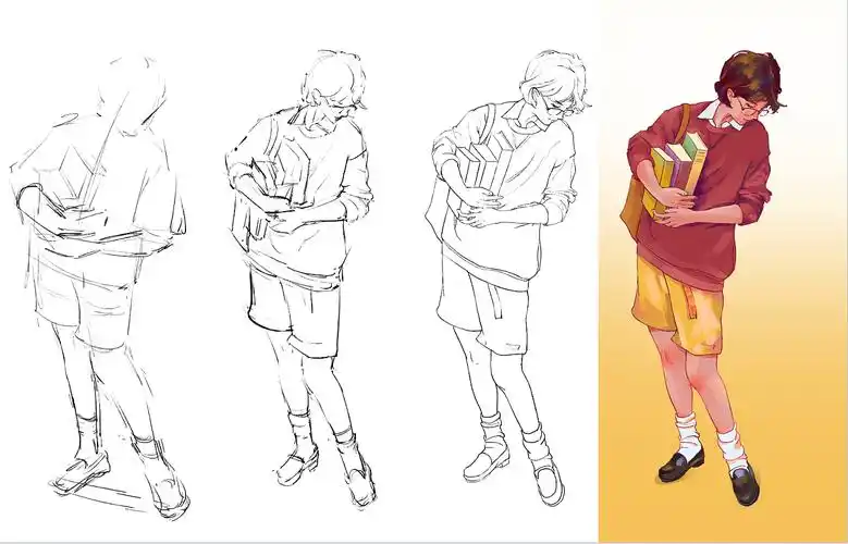 人物 速写 动漫风 原宿风 插画