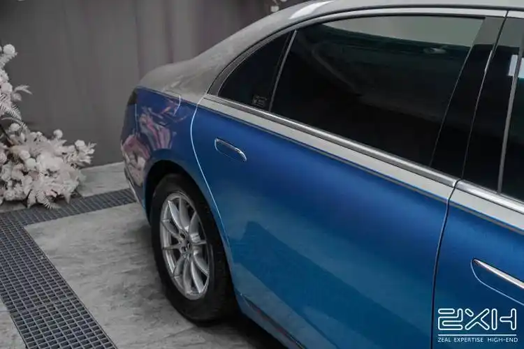 厦门尊享会奔驰s400l双拼改色案例分享