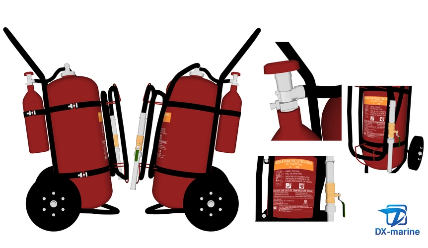 rmf-45c 45l推车式泡沫灭火器 | 鼎祥船舶装备 您的海上安全专家