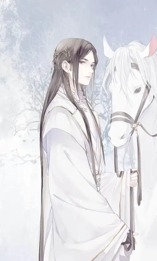 古风白衣男子除却君身三重雪天下谁