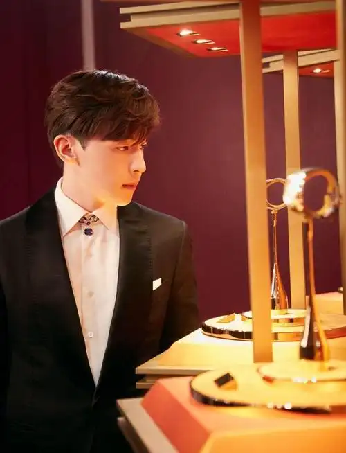 邓伦黑色西装亮相品牌活动身姿挺拔如王子尽显阳光与绅士