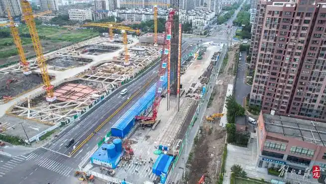 市域铁路嘉闵线嘉戬公路站进入主体建设阶段