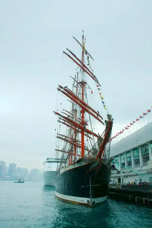 香港偶遇世界最大古帆船
