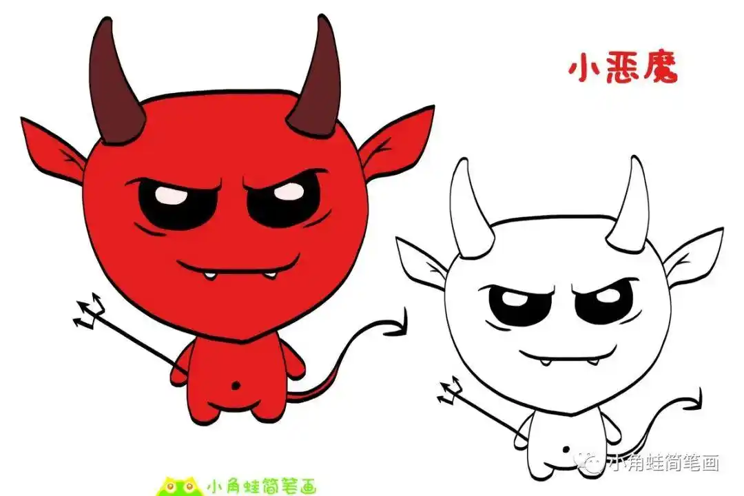 小精灵花仙子天使小恶魔简笔画