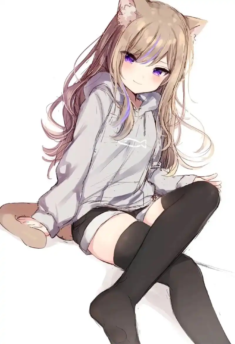 猫耳萝莉 壁纸~萝莉配上猫耳不是更卡哇伊了啊#二次元壁纸 # - 抖音