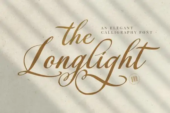 the longlight-婚礼连笔飘逸-花体圆体-英文字体下载