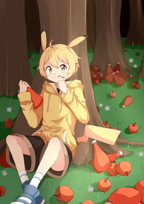 【旧图重绘/皮卡丘拟人】重绘了一下几年前的… - 半次元 - acg爱好者