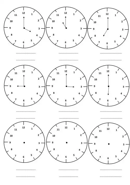 幼儿园大班钟表试题_第1页